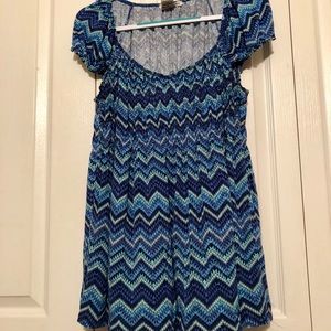 American Rag Plus Size Vibrant color babydoll top